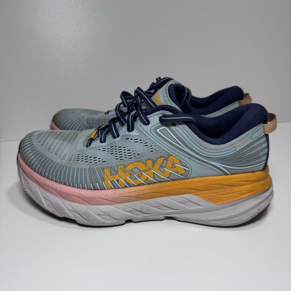 HOKA One One Bondi 7 Blue Haze Running Shoes Women's 7.5 EU 39 1/3 1110519‎ BHBI